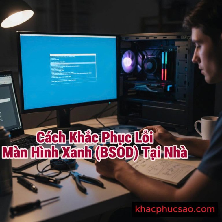 Hướng dẫn cách khắc phục lỗi màn hình xanh Windown BSOD trên máy tính tại nhà